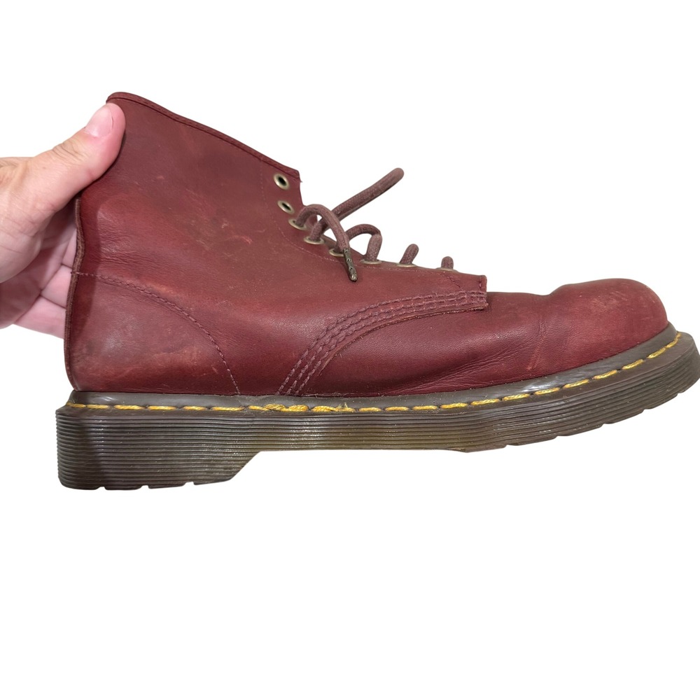 Dr. Martens 1460 Oxblood Burgundy Leather 8 Eye Lace Up Boots Mens 7 Women 8 - Picture 4 of 10